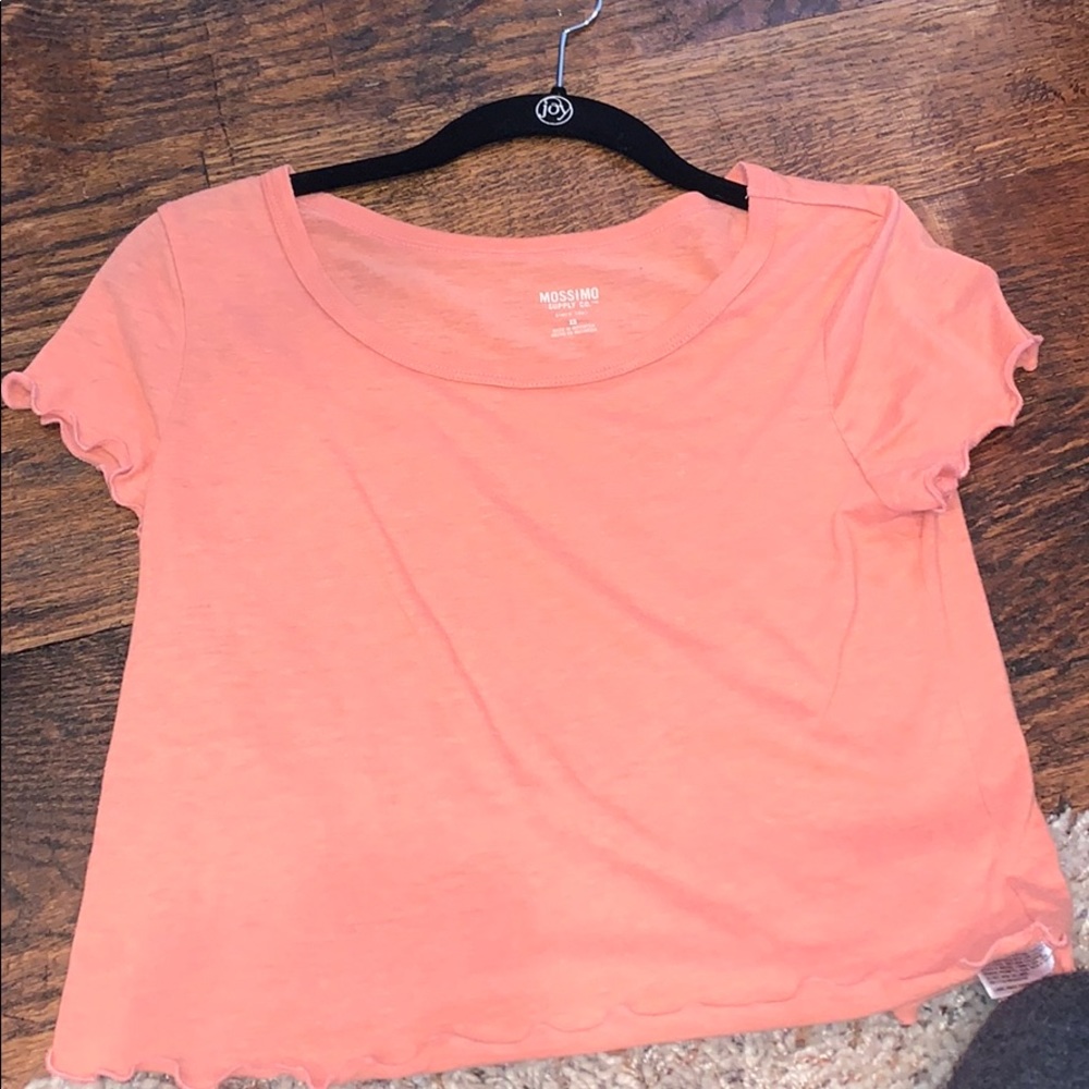 peach mid stomach tee